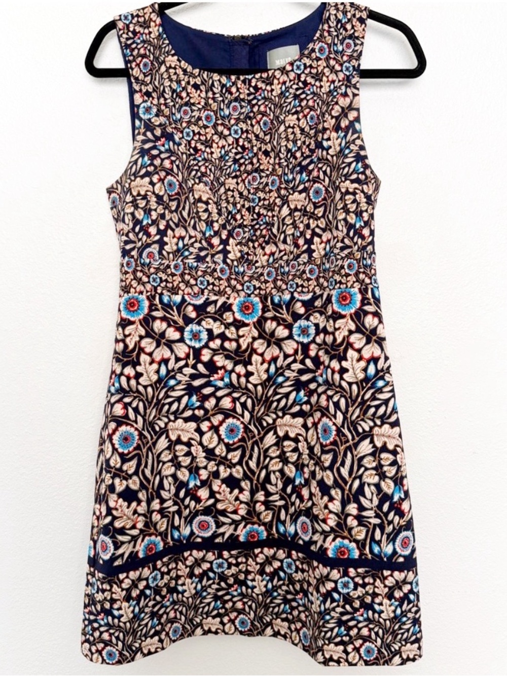Anthropologie Maeve Brindle Dark Floral Sheath Dress Pockets Size 6